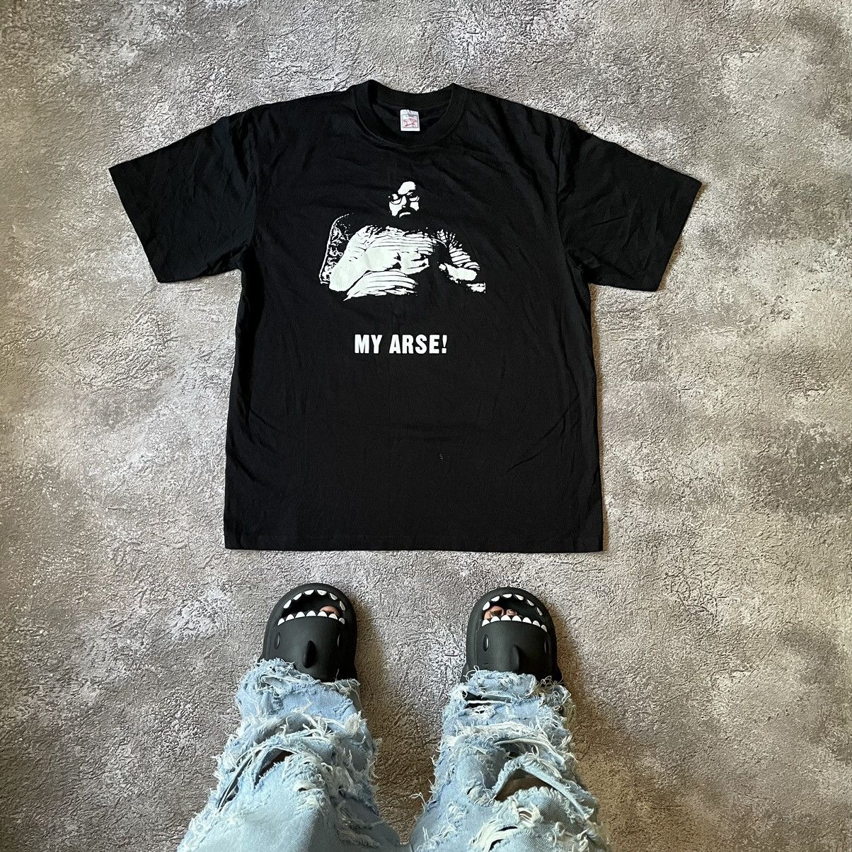 Vintage Vintage Y2K Graphic Tee Humor Slogan Punk Oversized Black L Size US L / EU 52-54 / 3 - 1 Thumbnail