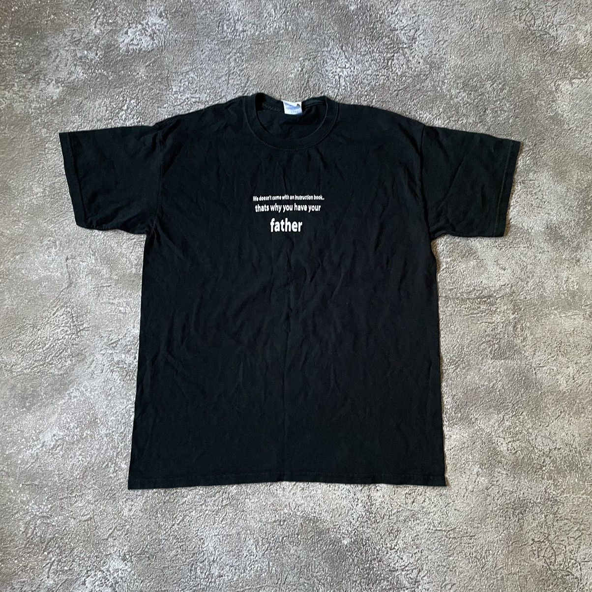 Vintage Vintage Y2K Graphic Tee Slogan Print Streetwear Black Slim L Size US L / EU 52-54 / 3 - 2 Thumbnail