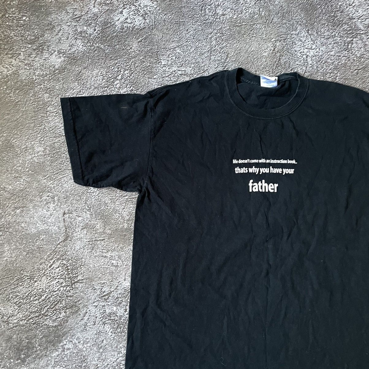 Vintage Vintage Y2K Graphic Tee Slogan Print Streetwear Black Slim L Size US L / EU 52-54 / 3 - 4 Thumbnail