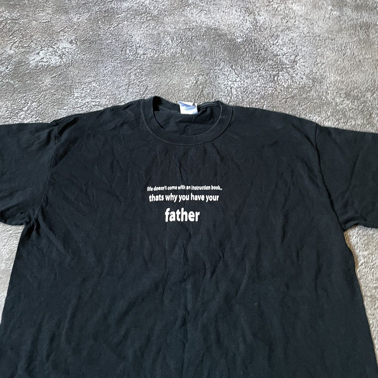 Vintage Vintage Y2K Graphic Tee Slogan Print Streetwear Black Slim L Size US L / EU 52-54 / 3 - 5 Thumbnail