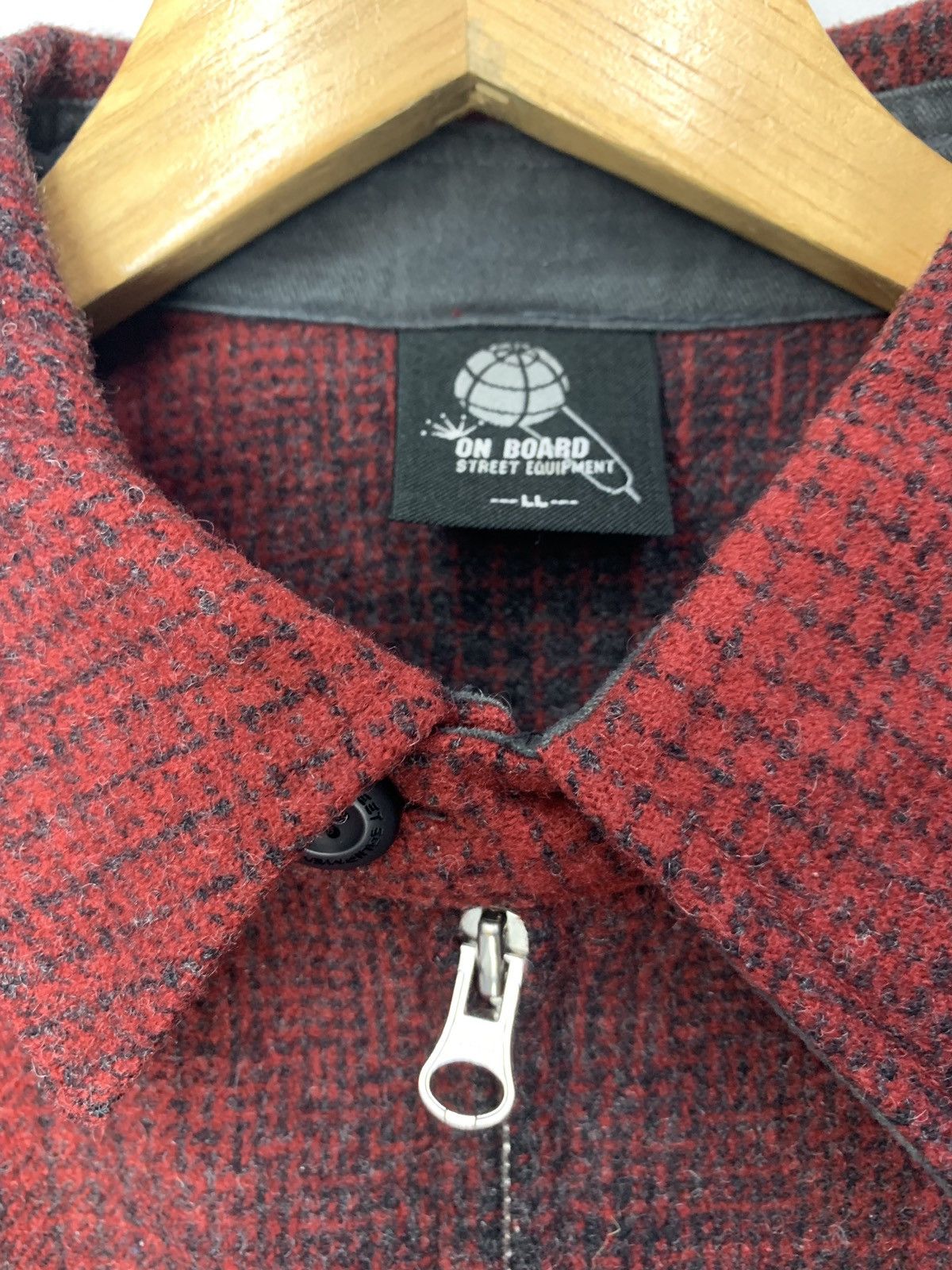 Flannel 🇯🇵 Japanese Brand Shadow Plaid Flannel Zipper Shirt Size US L / EU 52-54 / 3 - 4 Thumbnail