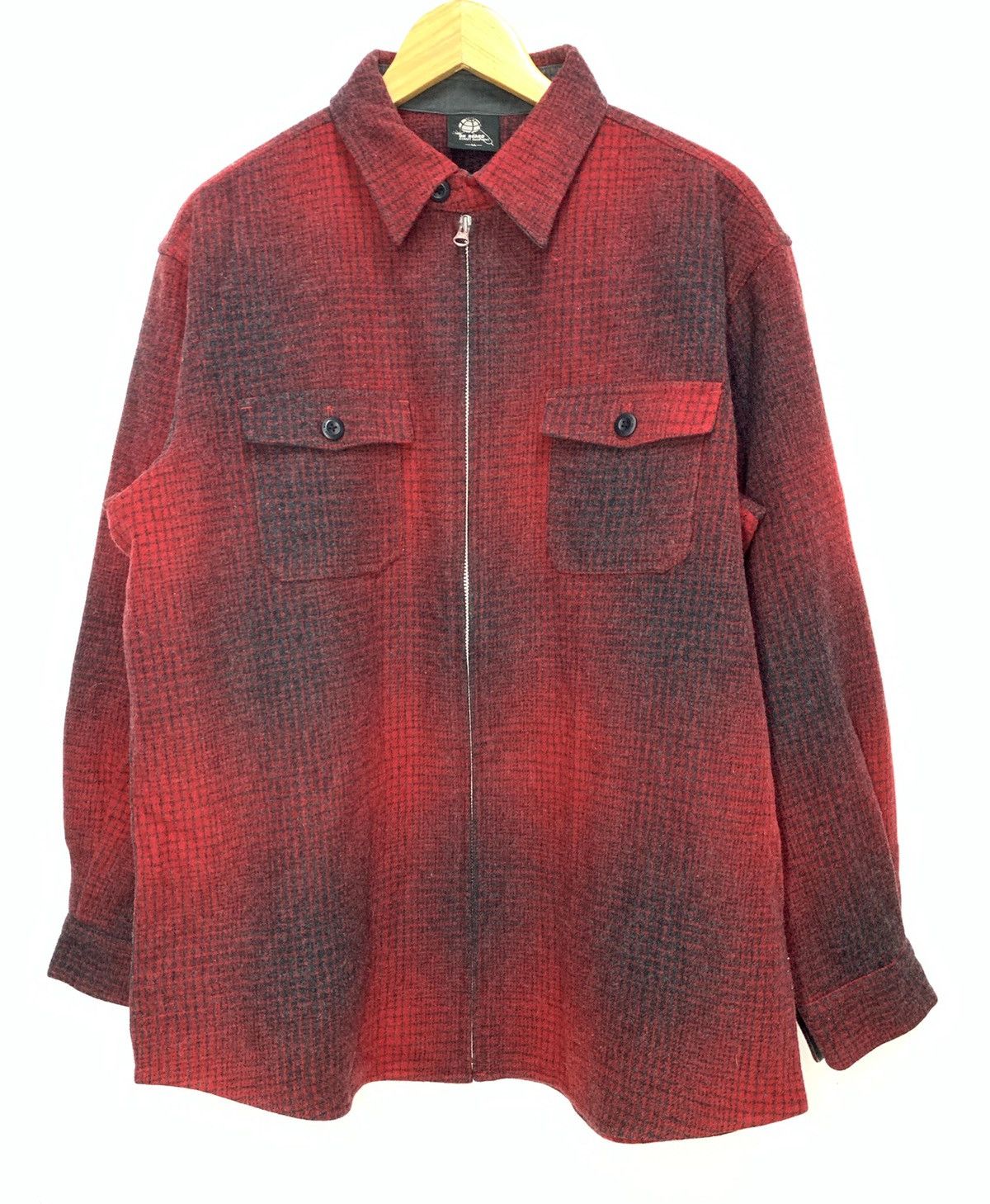 Flannel 🇯🇵 Japanese Brand Shadow Plaid Flannel Zipper Shirt Size US L / EU 52-54 / 3 - 1 Thumbnail