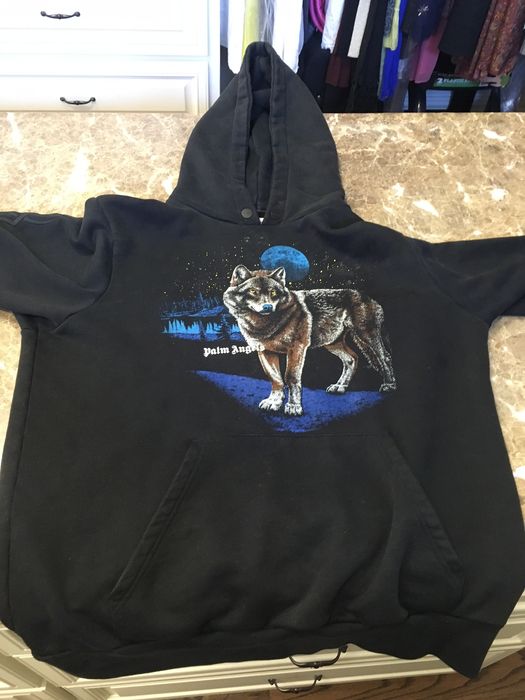 Palm angels wolf online hoodie