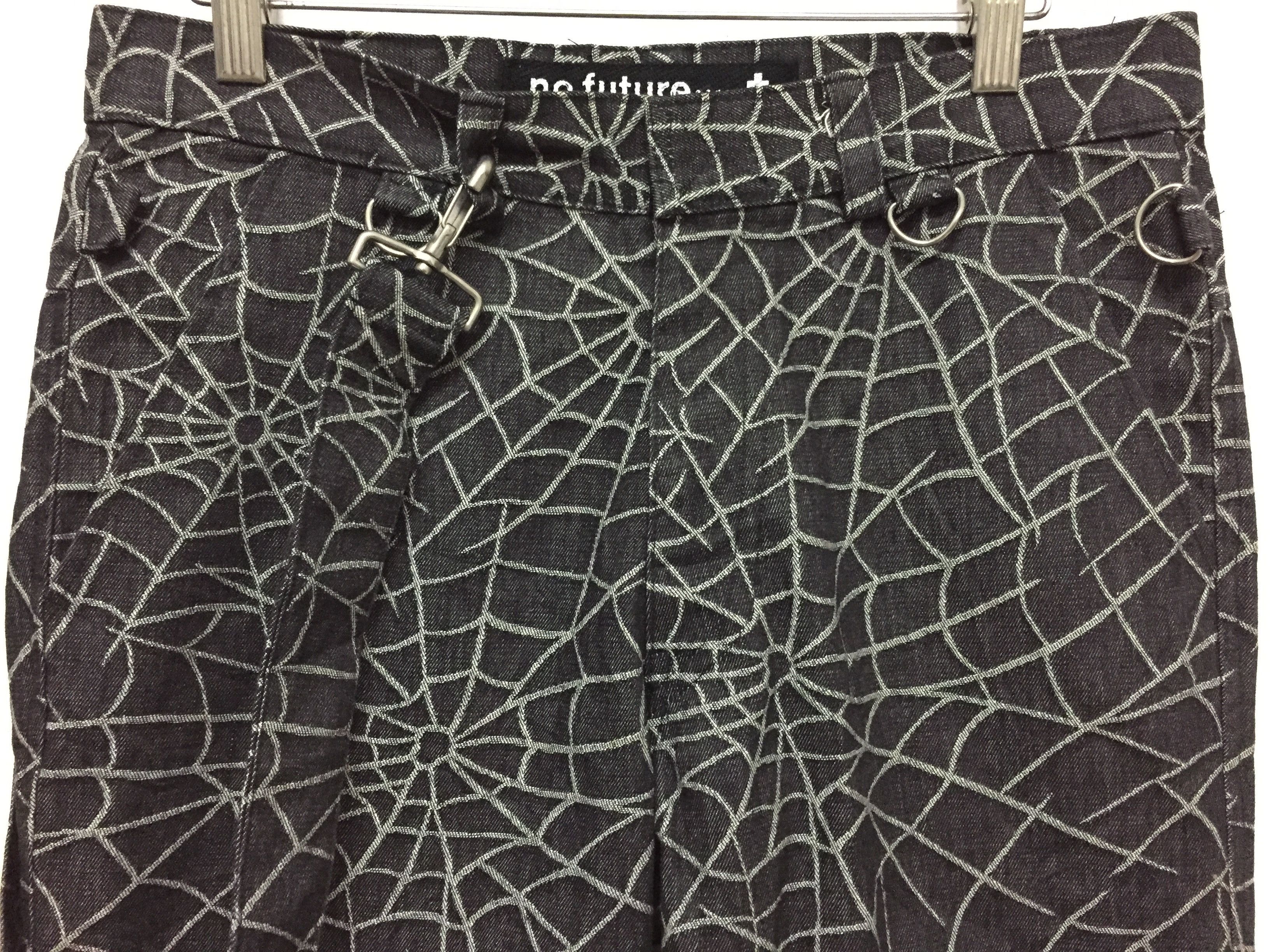 A.F.F.A. × Japanese Brand × No Future spiderweb Bondage Short undercover Size US 29 - 2 Thumbnail