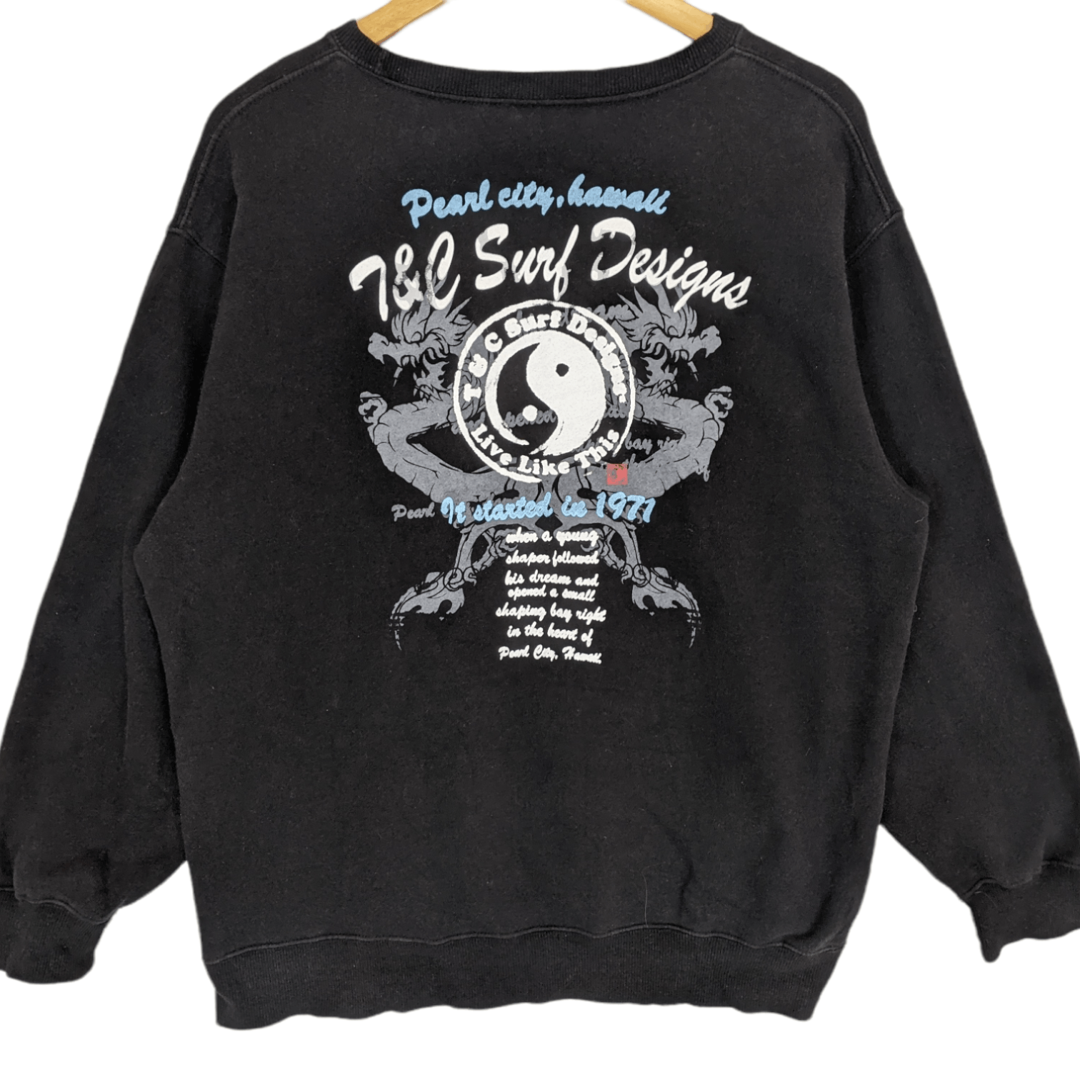 Japanese Brand T&C Surf Designs Hawaii Dragon Jumper Sweatshirt Size US L / EU 52-54 / 3 - 4 Thumbnail