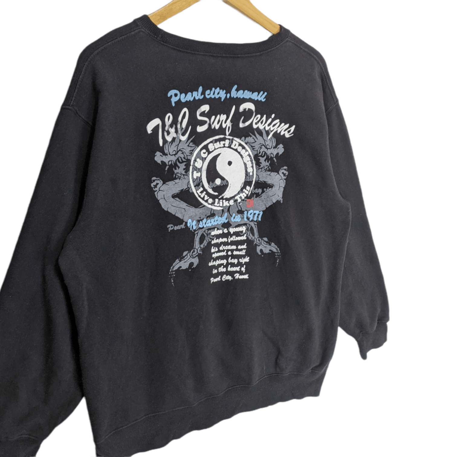 Japanese Brand T&C Surf Designs Hawaii Dragon Jumper Sweatshirt Size US L / EU 52-54 / 3 - 5 Thumbnail