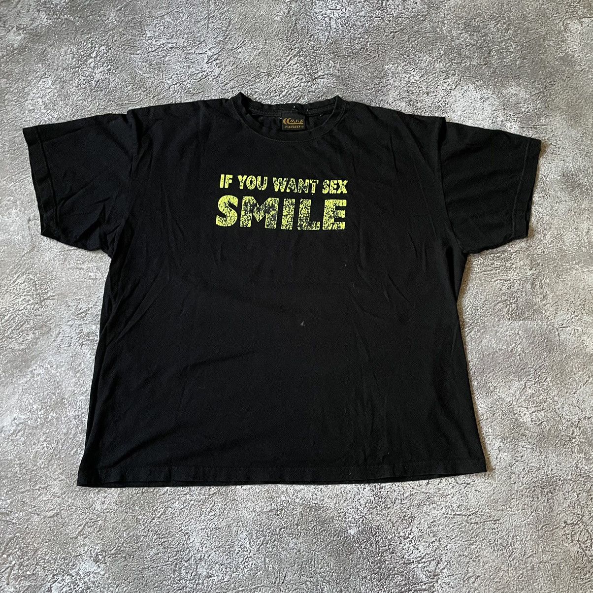Vintage Vintage Y2K Graphic Tee Sun Faded Slogan Streetwear Baggy M Size US M / EU 48-50 / 2 - 2 Thumbnail