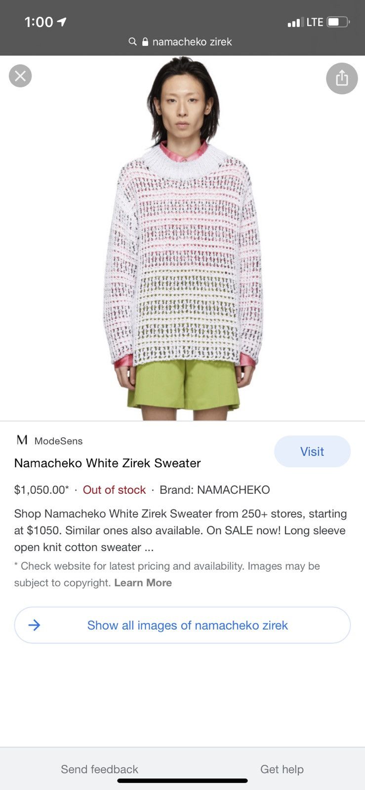 Namacheko SS19 Zirek Sweater Medium Size US M / EU 48-50 / 2 - 5 Thumbnail