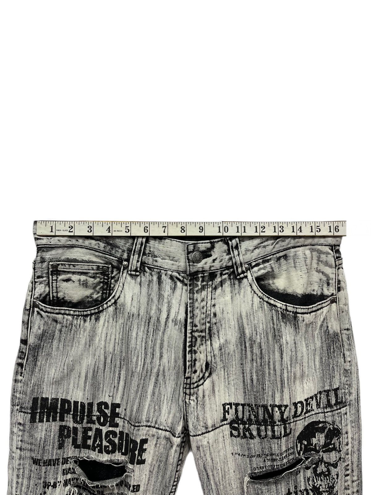 Japanese Brand 💀SICK SKULL💀 Retro Punk Rock Ripped Japanese Brand Denim Size US 32 / EU 48 - 16 Thumbnail