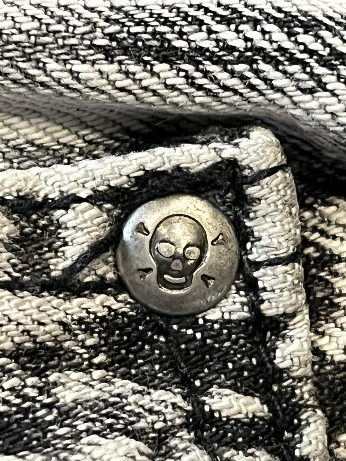 Japanese Brand 💀SICK SKULL💀 Retro Punk Rock Ripped Japanese Brand Denim Size US 32 / EU 48 - 12 Thumbnail