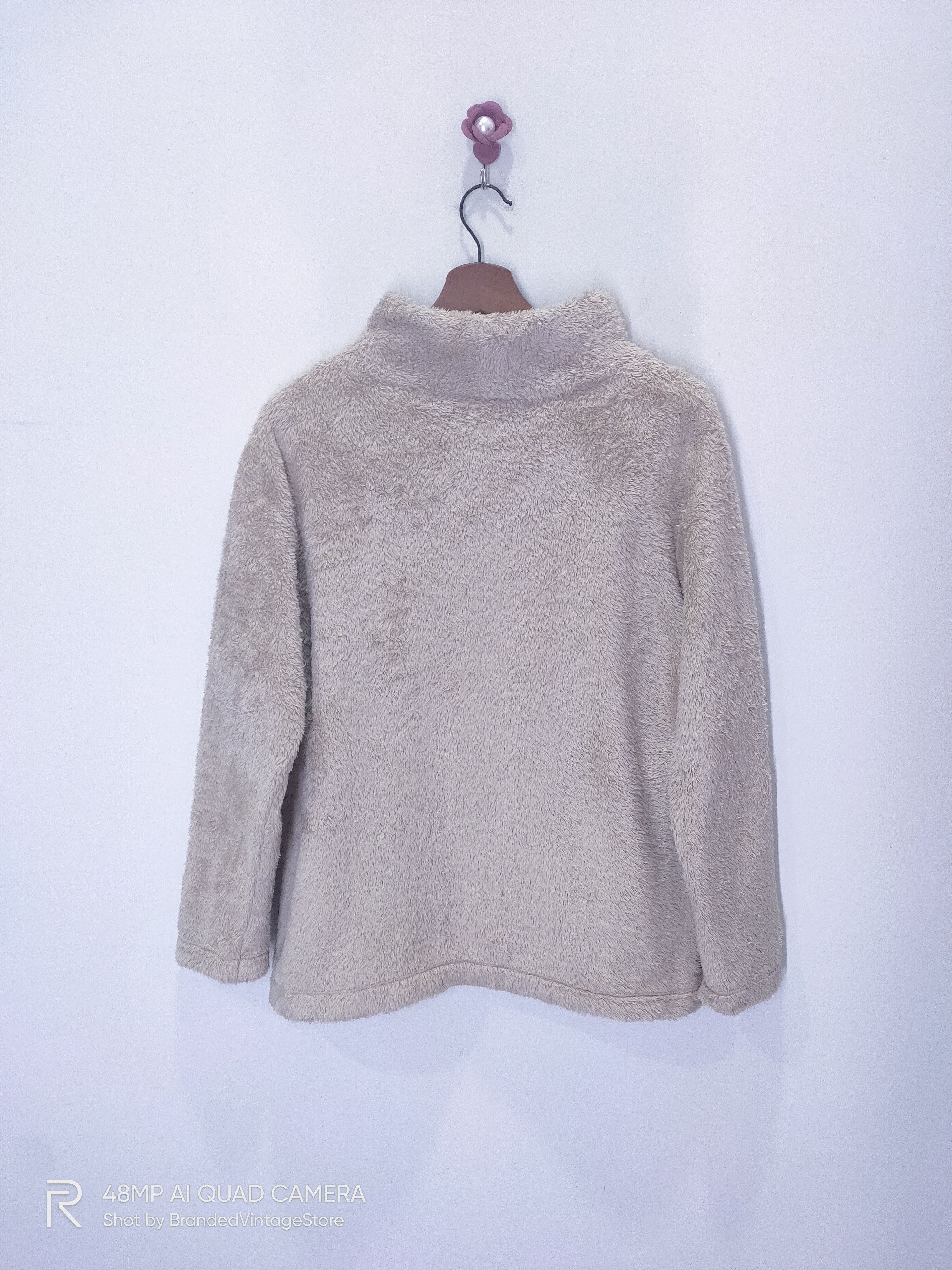 Japanese Brand × Uniqlo UNIQLO Sherpa Fleece Fur Beige Soft Sweatshirt Light Jacket Size M / US 6-8 / IT 42-44 - 1 Thumbnail