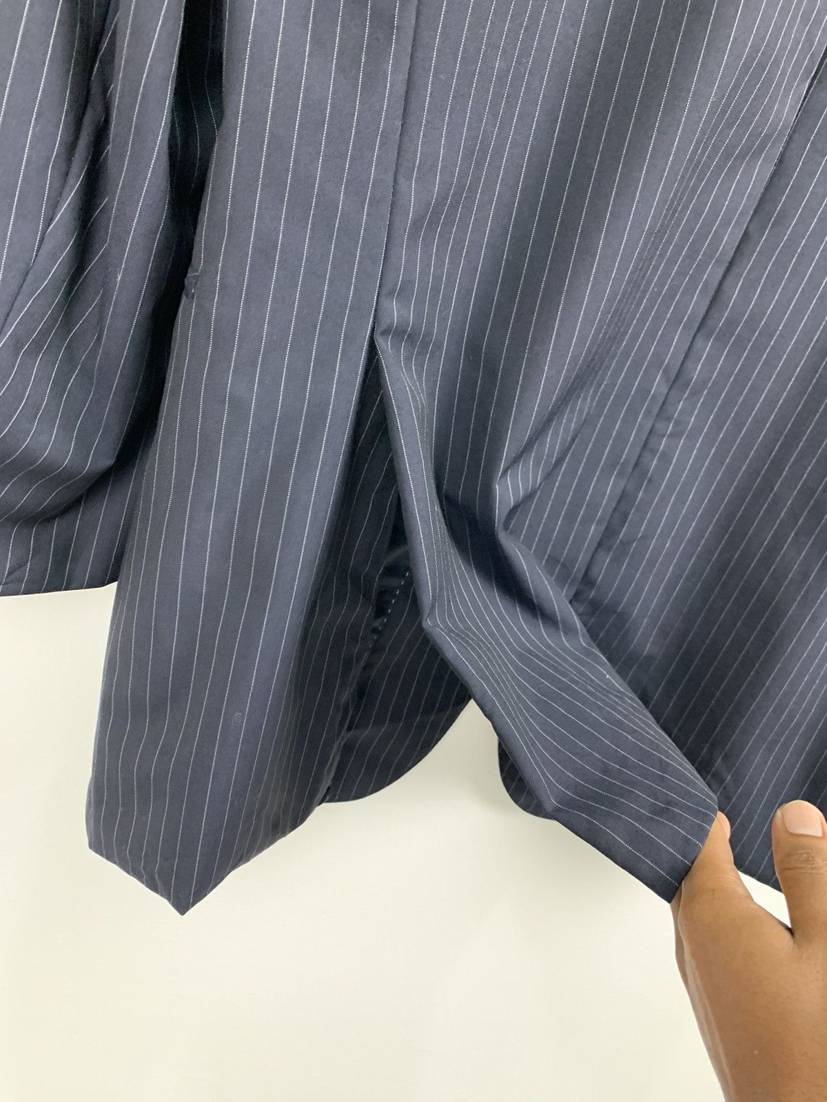 Michiko Koshino London MICHIKOKOSHINO LONDON Rich Stripe Tuxedo Casual Suit Blazer Size 44R - 6 Thumbnail