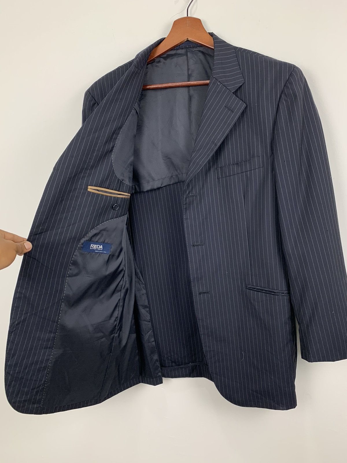 Michiko Koshino London MICHIKOKOSHINO LONDON Rich Stripe Tuxedo Casual Suit Blazer Size 44R - 7 Thumbnail