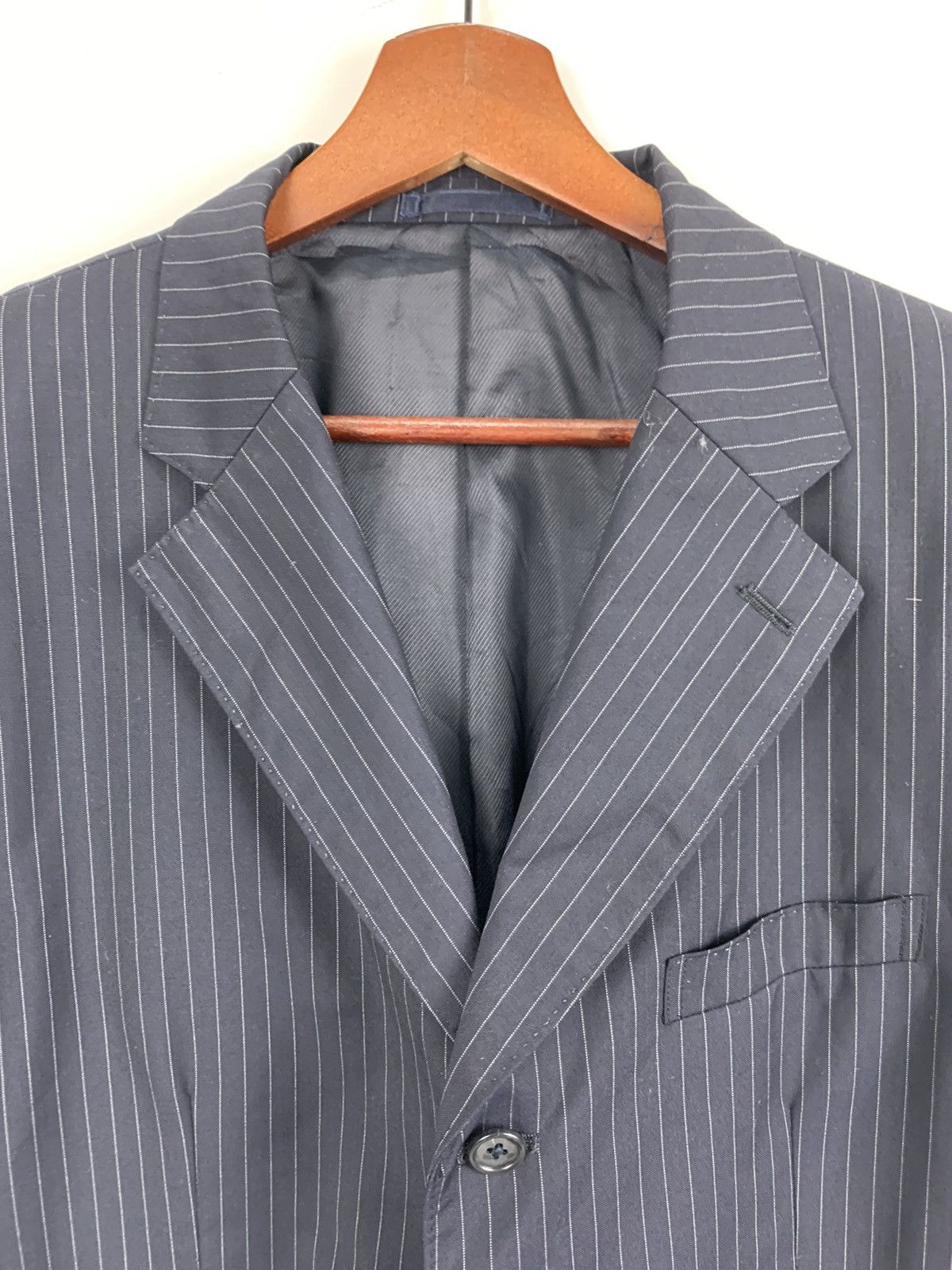 Michiko Koshino London MICHIKOKOSHINO LONDON Rich Stripe Tuxedo Casual Suit Blazer Size 44R - 3 Thumbnail