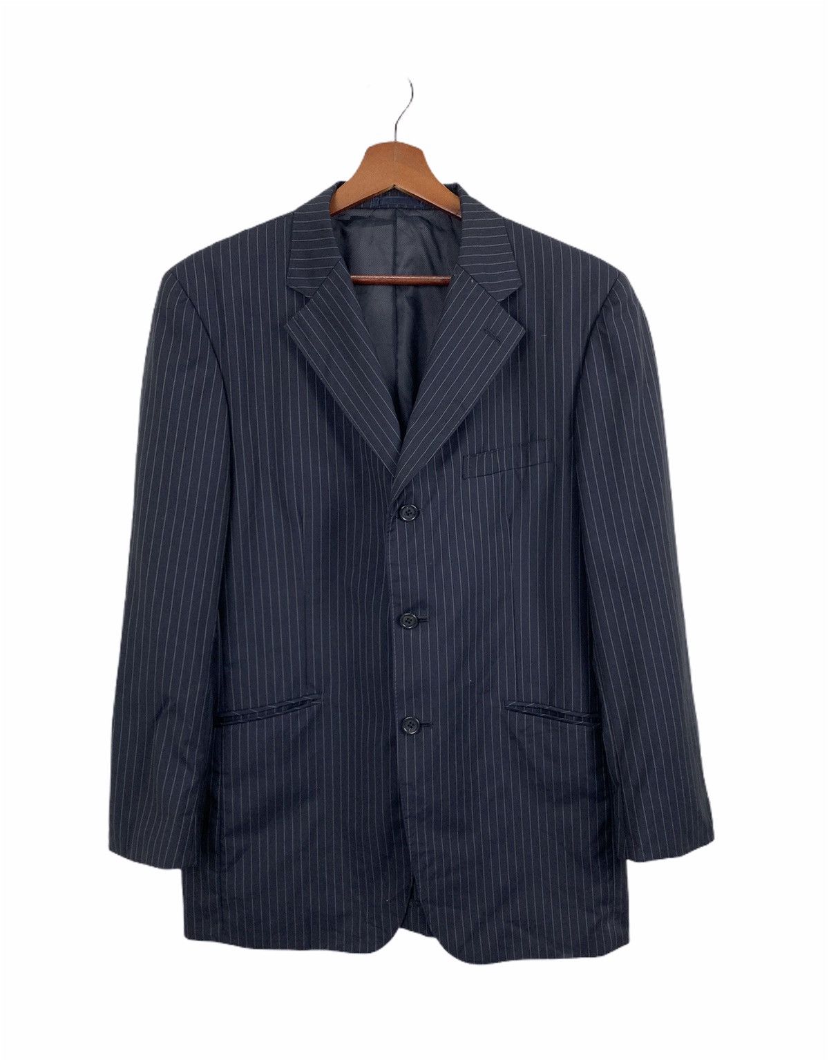 Michiko Koshino London MICHIKOKOSHINO LONDON Rich Stripe Tuxedo Casual Suit Blazer Size 44R - 1 Thumbnail