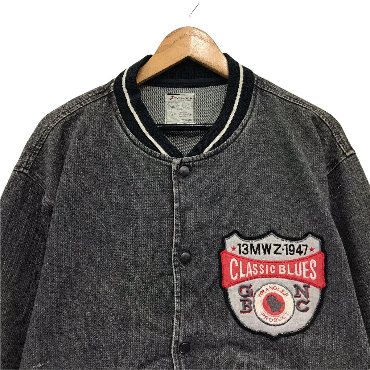 Japanese Brand × Vintage × Wrangler Vintage Wrangler Big Logo Varsity Jacket Size US M / EU 48-50 / 2 - 2 Thumbnail
