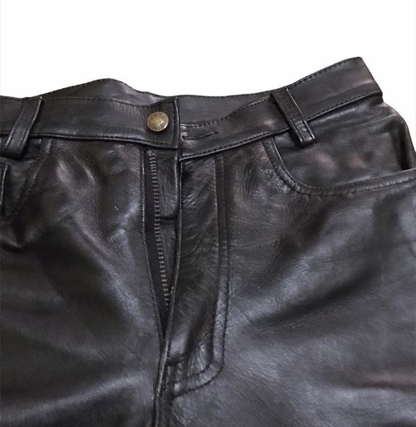 Vintage AC/DC gigolo & gigolette leather PANTS s28 | Grailed