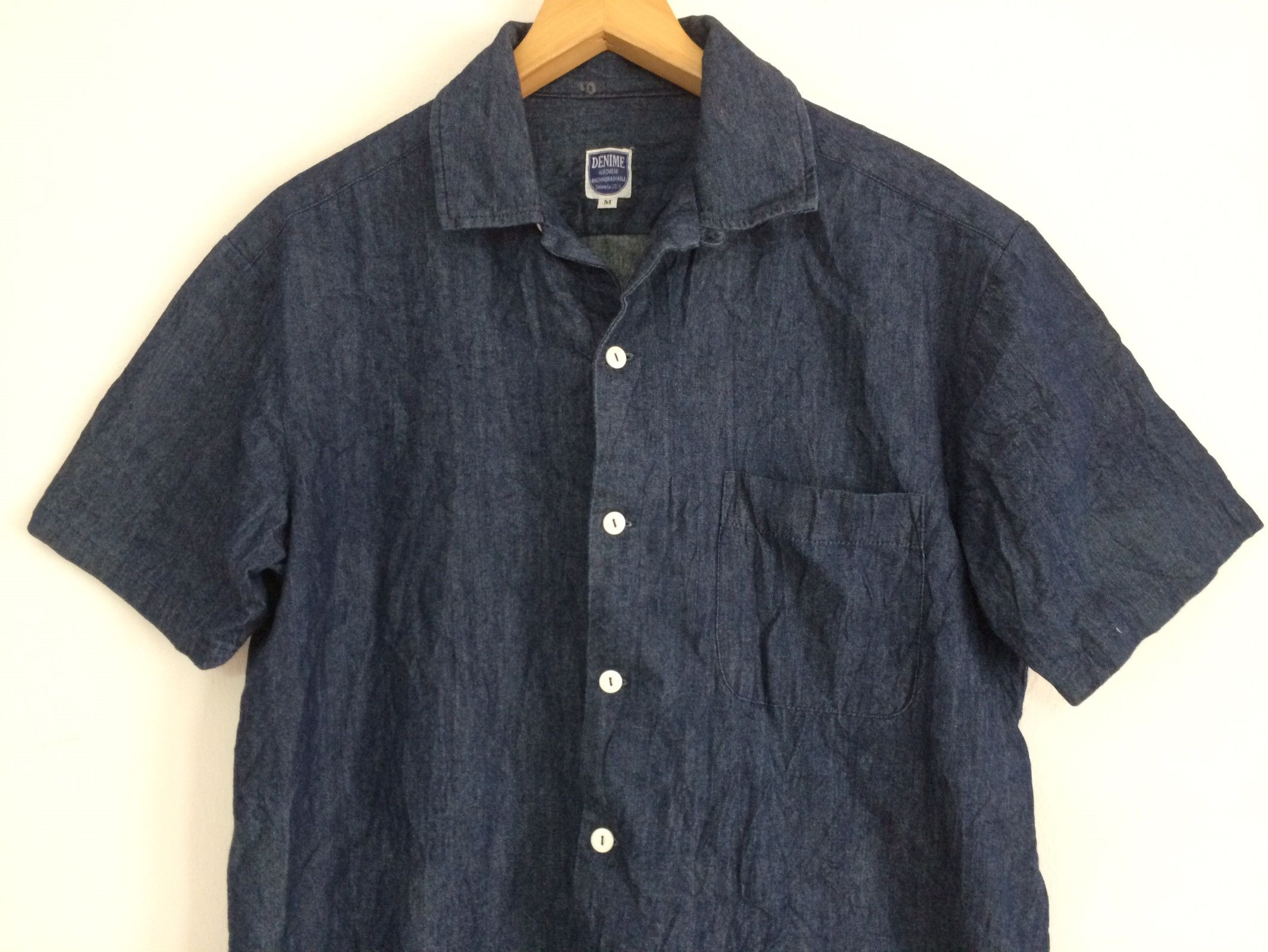 Denime × Japanese Brand × Vintage 🔥🔥Denime Indigo Blue SS Shirt Size US M / EU 48-50 / 2 - 4 Thumbnail