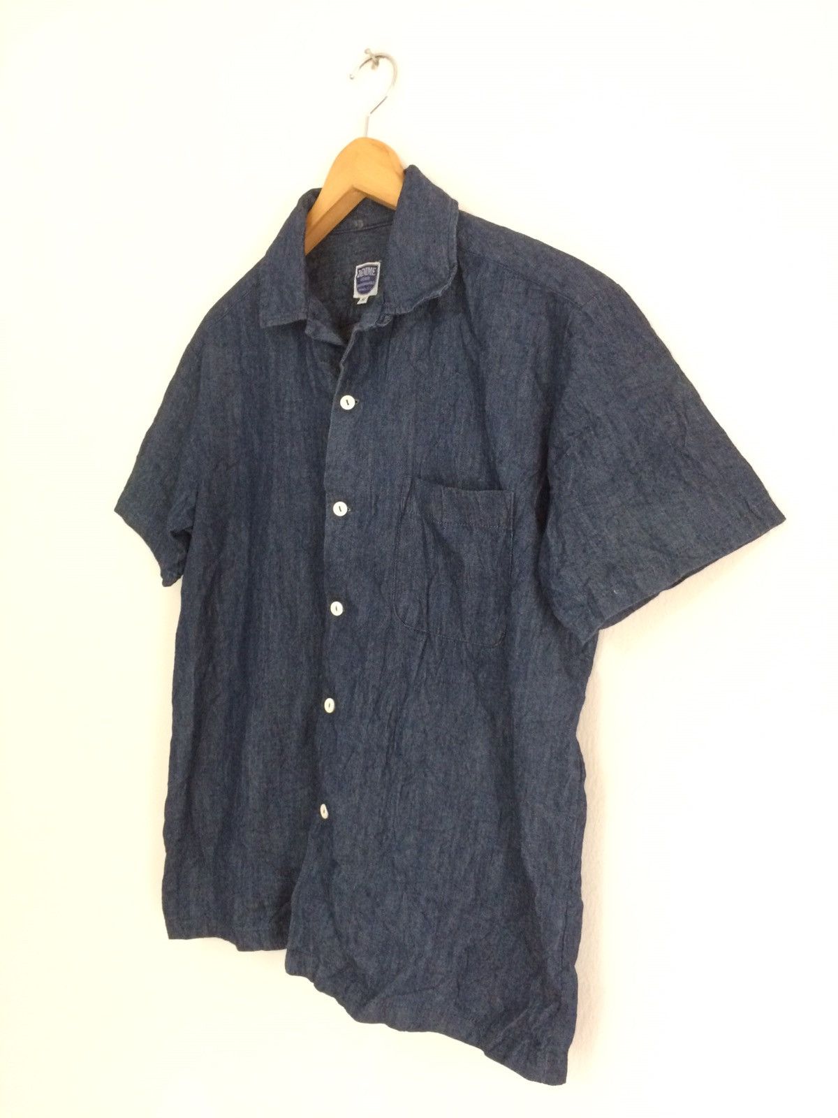 Denime × Japanese Brand × Vintage 🔥🔥Denime Indigo Blue SS Shirt Size US M / EU 48-50 / 2 - 3 Thumbnail