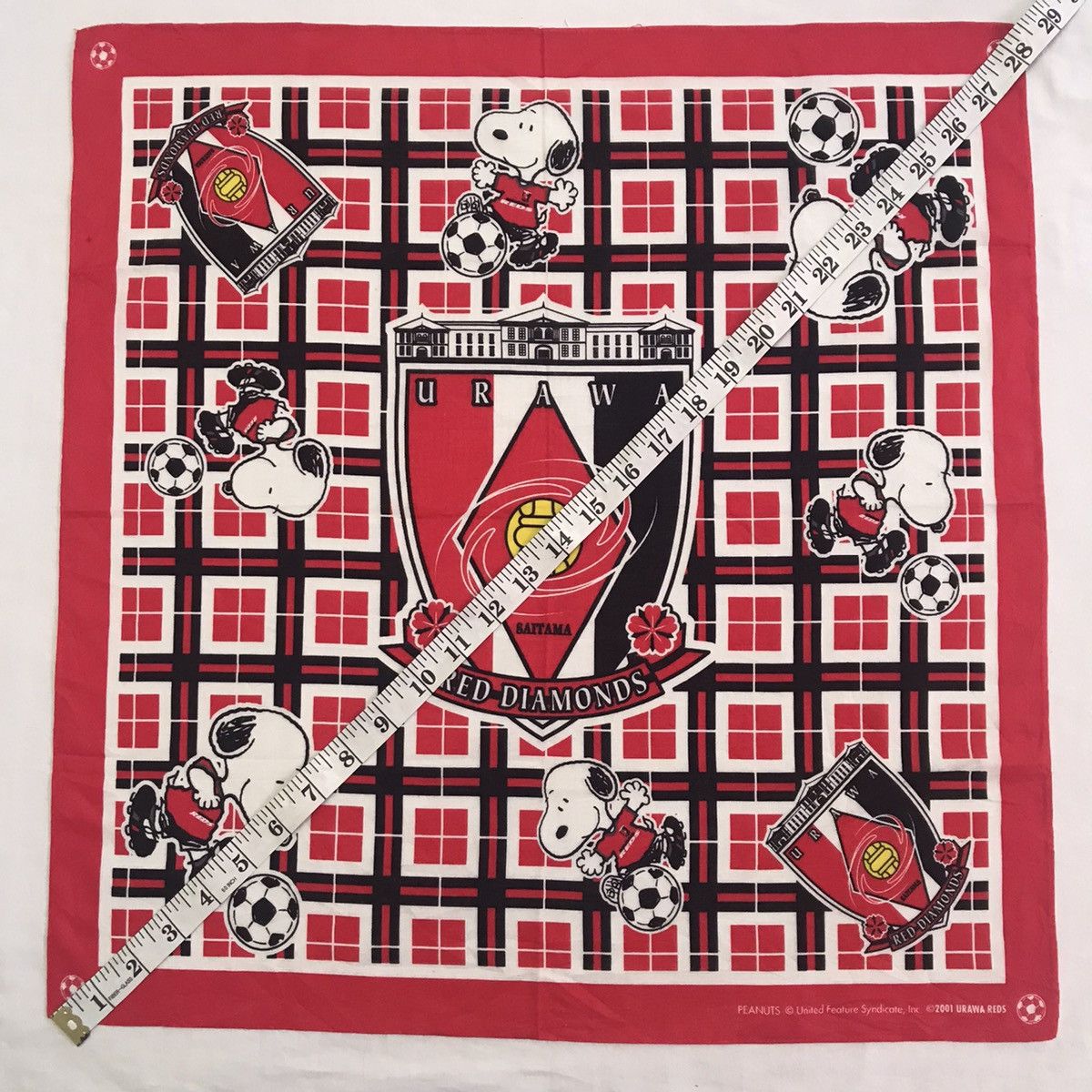 Japanese Brand Rare Urawa Reds x Peanuts handkerchief bandana neckerchief Size ONE SIZE - 3 Thumbnail
