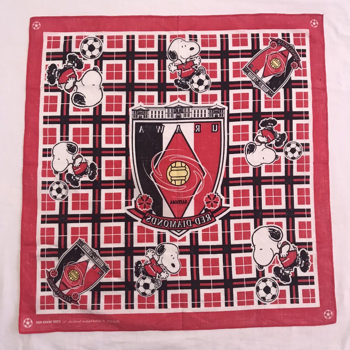 Japanese Brand Rare Urawa Reds x Peanuts handkerchief bandana neckerchief Size ONE SIZE - 4 Thumbnail