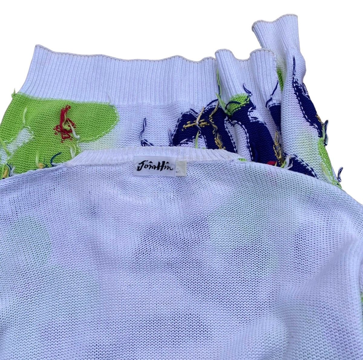 Japanese Brand 1990s Reversible Floral Knitwear Size US L / EU 52-54 / 3 - 8 Thumbnail