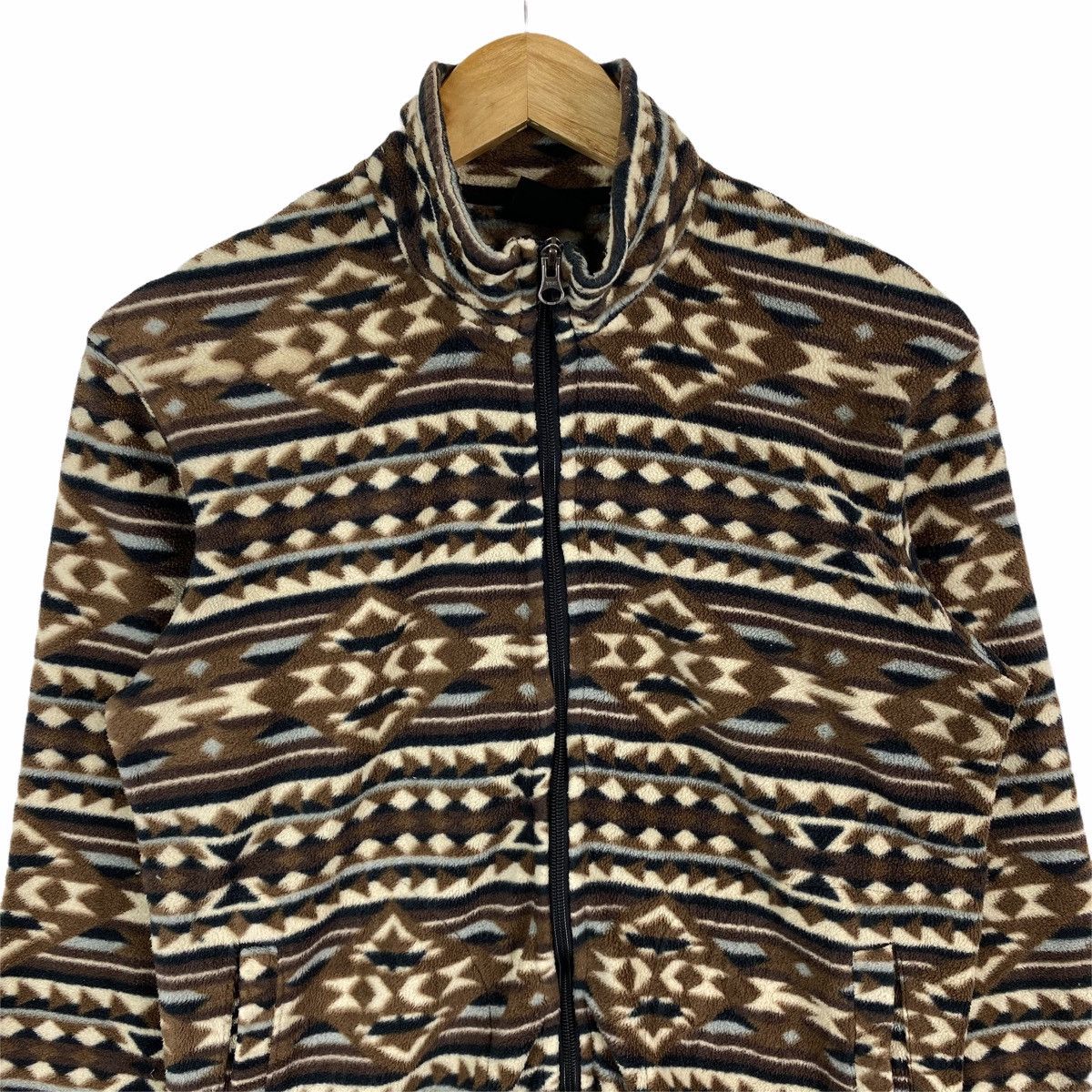 Native × Vintage Vintage FIRST DOWN Outdoor Navajo Design Fleece Sweater Size US S / EU 44-46 / 1 - 3 Thumbnail