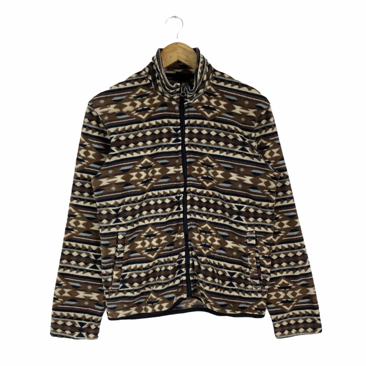 Native × Vintage Vintage FIRST DOWN Outdoor Navajo Design Fleece Sweater Size US S / EU 44-46 / 1 - 1 Thumbnail