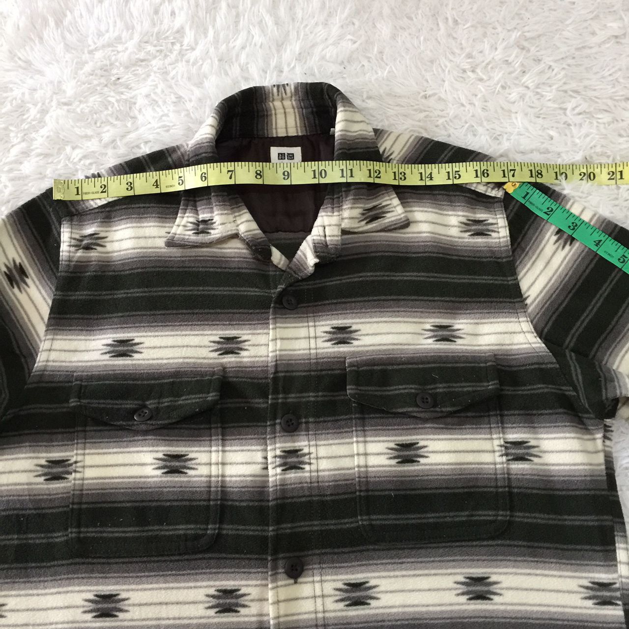 Japanese Brand × Uniqlo Polyester uniqlo button up shirt two pockets Size US L / EU 52-54 / 3 - 4 Thumbnail