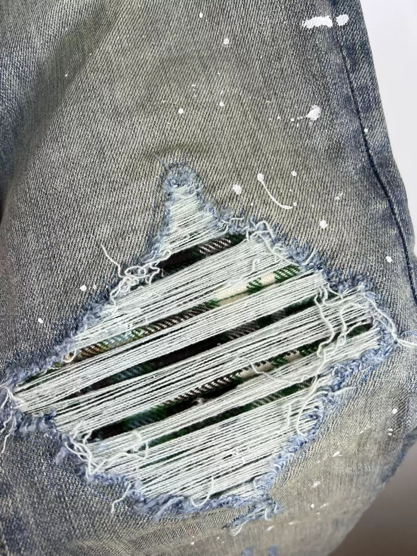 Amiri AMIRI Checked Destroyed Mx1 Jeans Size US 32 / EU 48 - 3 Thumbnail