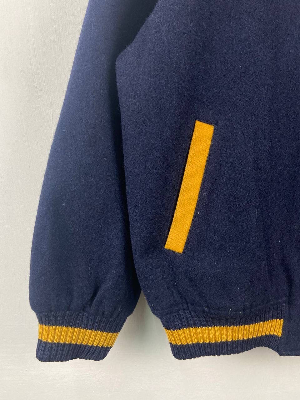 Japanese Brand Vintage 90s Troy Bros Varsity Jacket Blue Navy Size US L / EU 52-54 / 3 - 7 Thumbnail