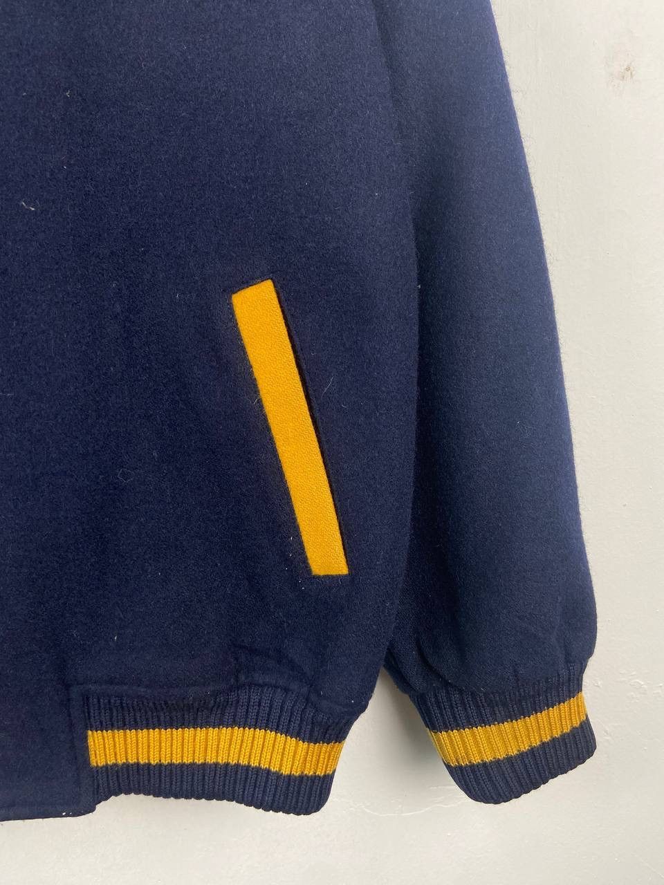 Japanese Brand Vintage 90s Troy Bros Varsity Jacket Blue Navy Size US L / EU 52-54 / 3 - 8 Thumbnail