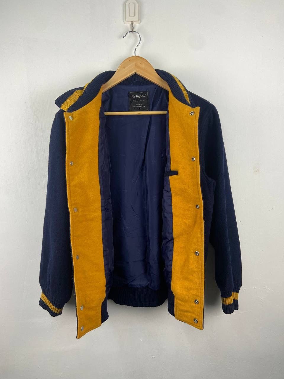 Japanese Brand Vintage 90s Troy Bros Varsity Jacket Blue Navy Size US L / EU 52-54 / 3 - 3 Thumbnail
