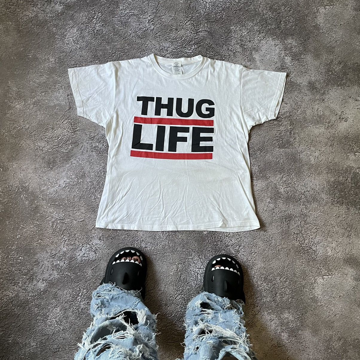 Vintage Vintage Y2K Thug Life Graphic Tee Streetwear Swag Faded M Size US M / EU 48-50 / 2 - 1 Thumbnail