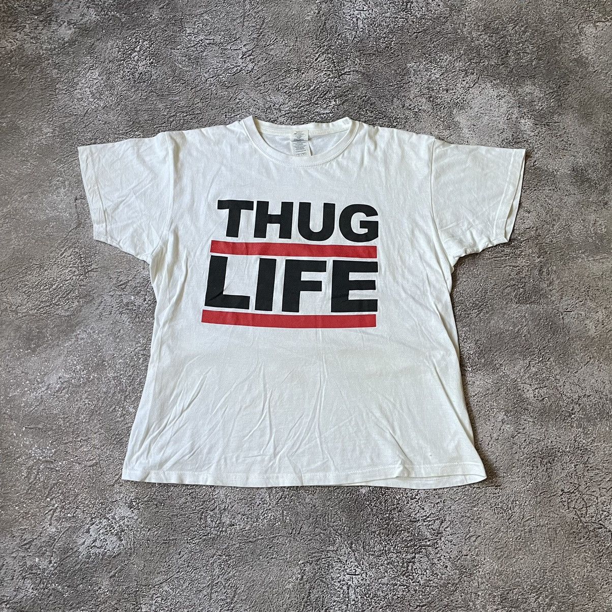 Vintage Vintage Y2K Thug Life Graphic Tee Streetwear Swag Faded M Size US M / EU 48-50 / 2 - 2 Thumbnail