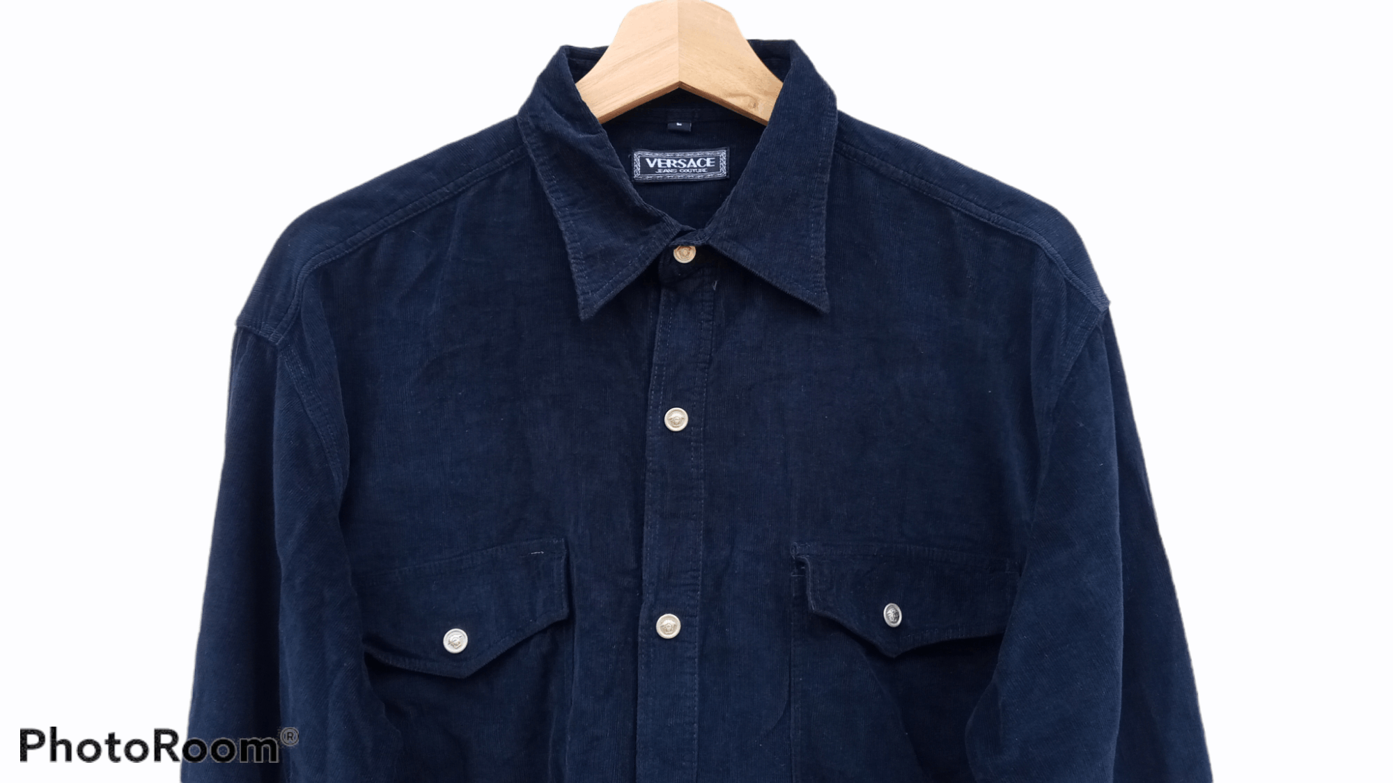 Versace × Vintage 🔥🔥Vintage Versace Curdoroy LS Shirt Size US L / EU 52-54 / 3 - 14 Thumbnail