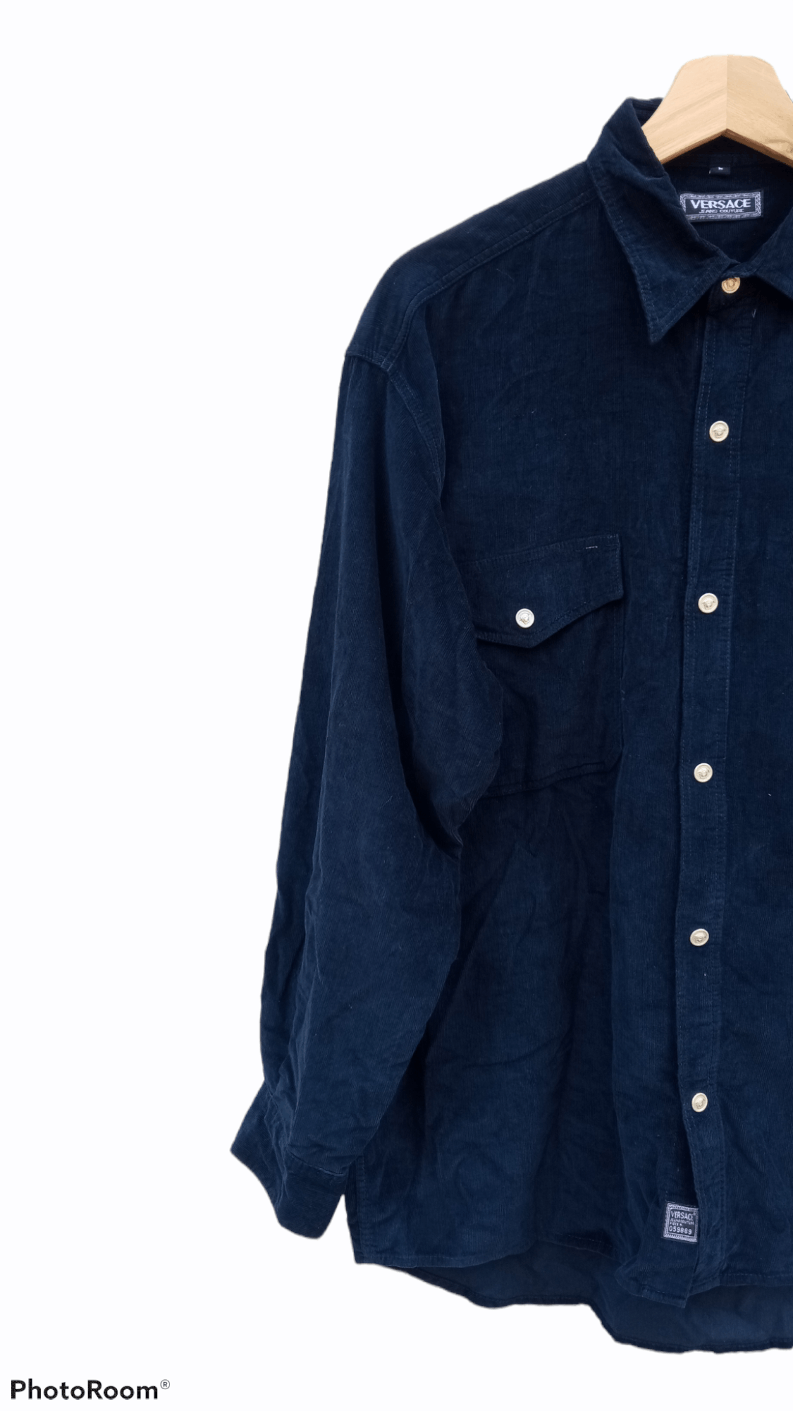 Versace × Vintage 🔥🔥Vintage Versace Curdoroy LS Shirt Size US L / EU 52-54 / 3 - 4 Thumbnail