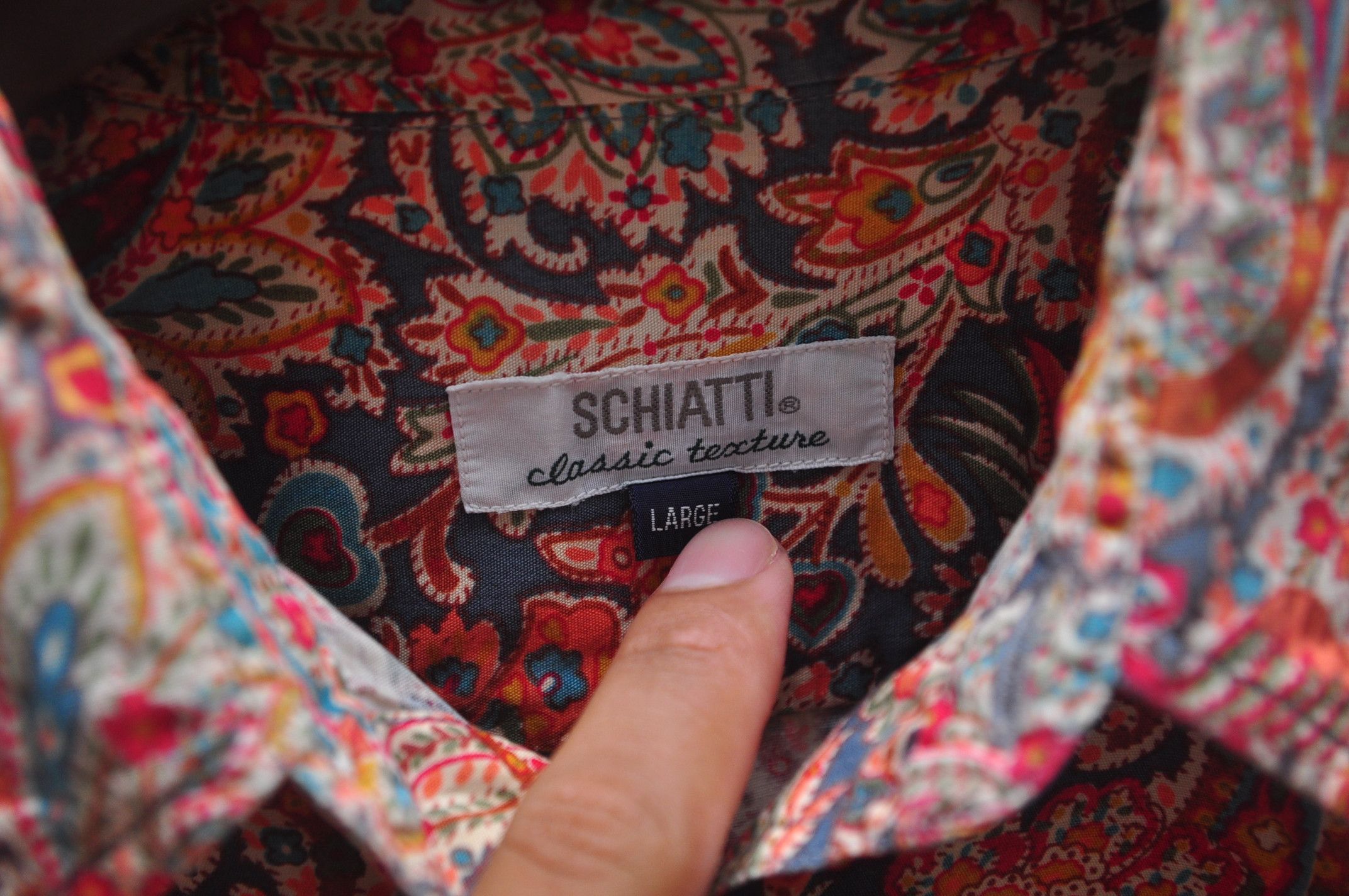 Japanese Brand × Vintage Vintage Schiatti Classic Texture Multicolour Shirt Size US L / EU 52-54 / 3 - 5 Thumbnail