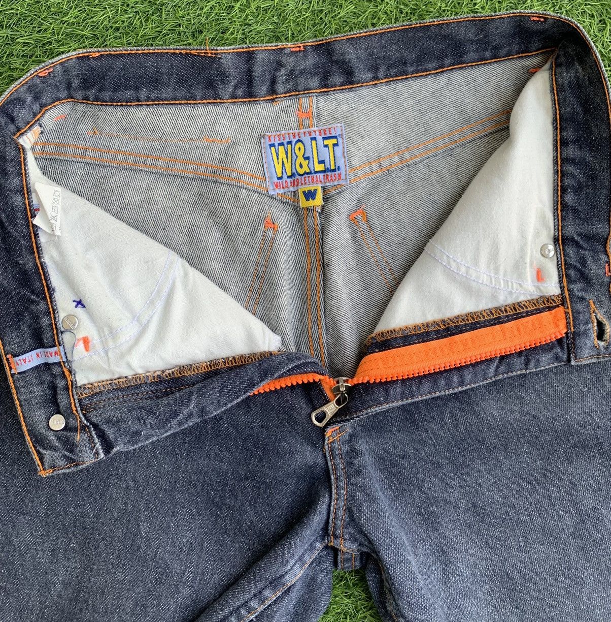 Walter Van Beirendonck W & LT - "Kiss the Future" Lightning Bolt Jeans Size US 30 / EU 46 - 11 Thumbnail