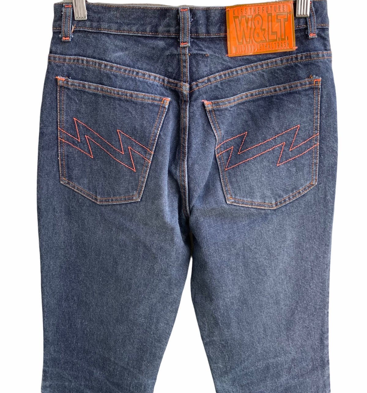 Walter Van Beirendonck W & LT - "Kiss the Future" Lightning Bolt Jeans Size US 30 / EU 46 - 4 Thumbnail
