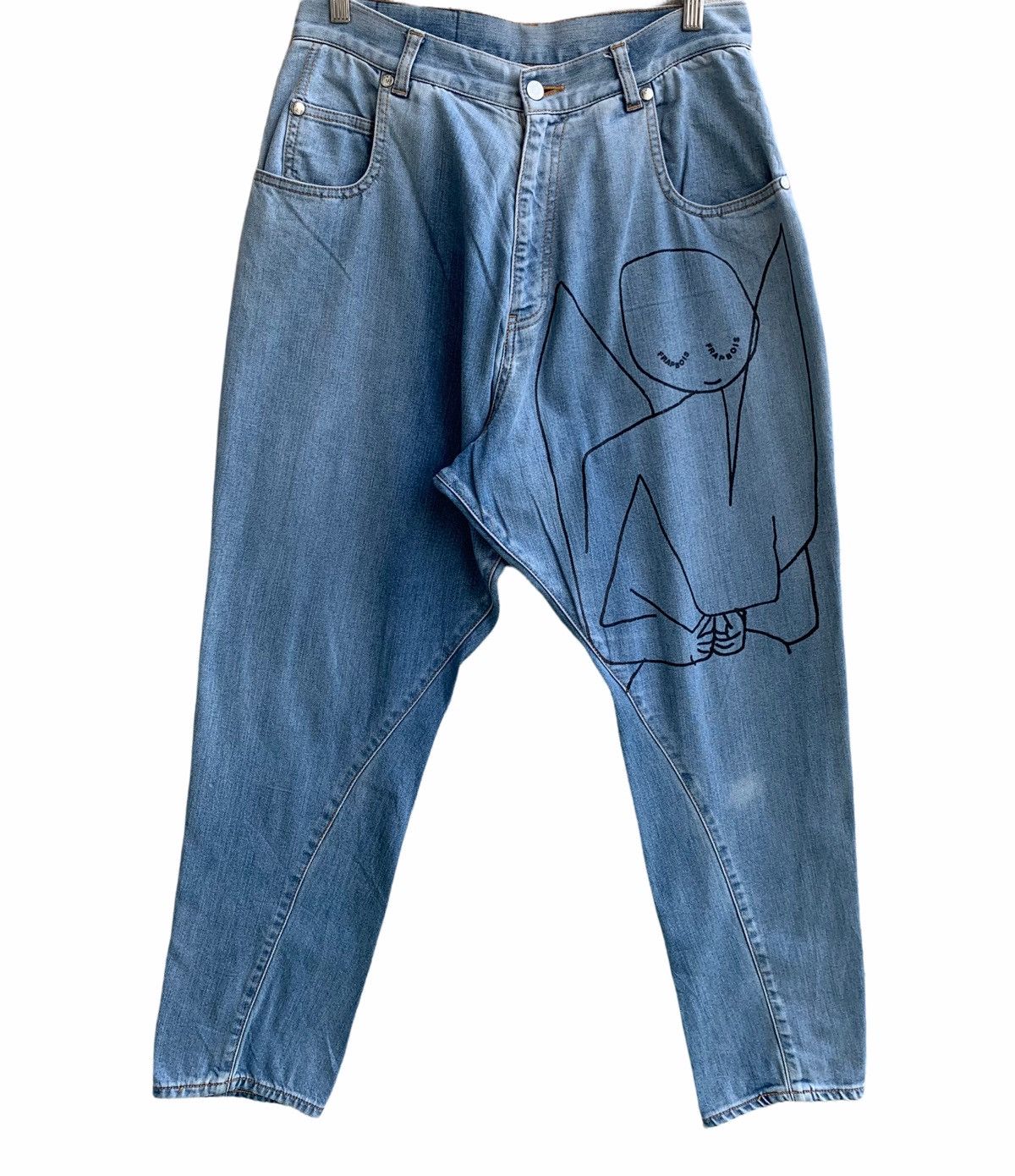 image of Frapbois X Paul Klee Baggie Jeans in Faded Blue, Men's (Size 31)
