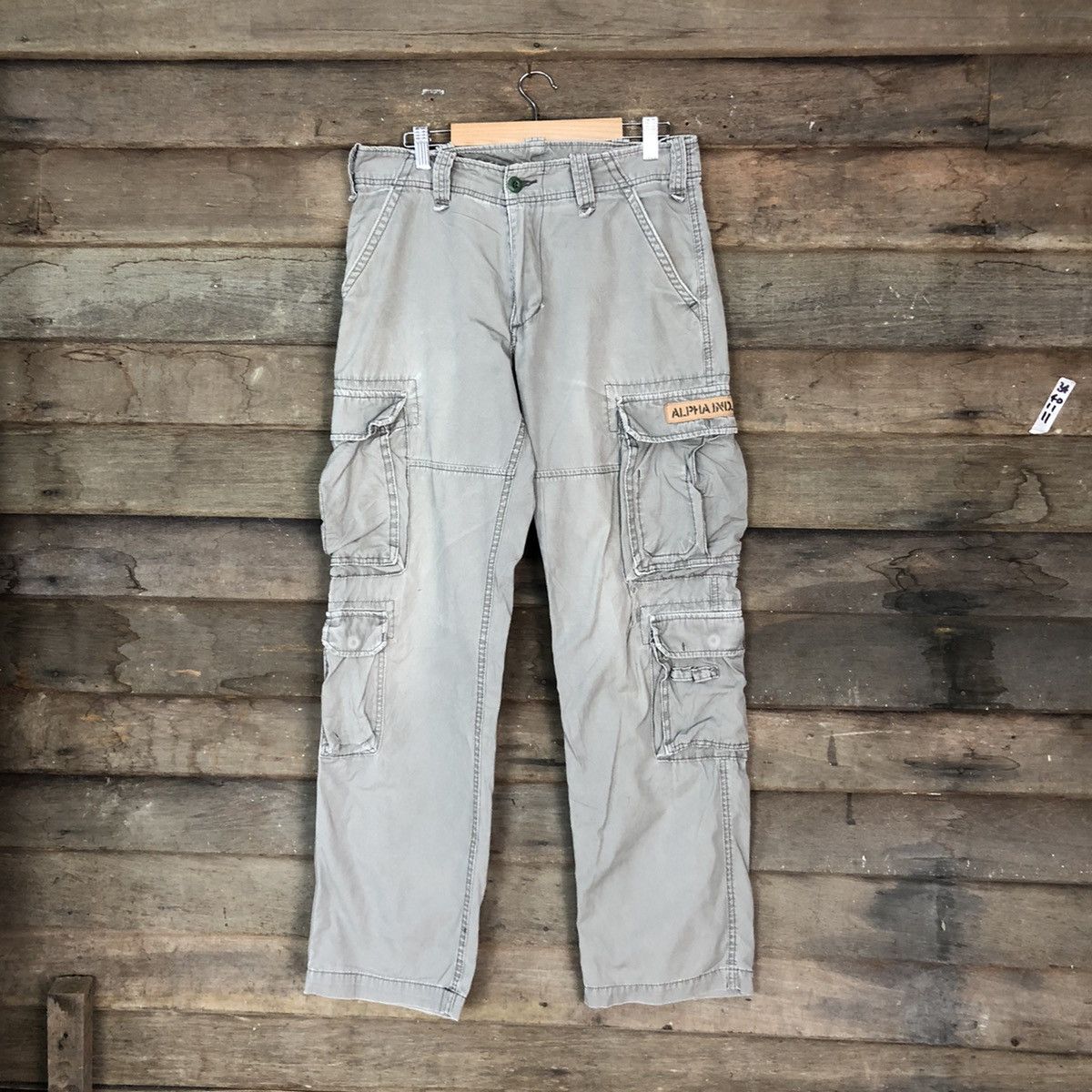 Cargo Pants Multipocket Vintage Alpha Industries Grey #906