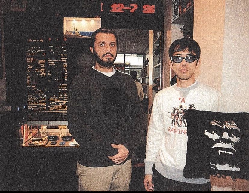 image of 1999 Ssur Naturalab Tiff Gorilla Nigo Bape Tee in Black, Men's (Size Medium)