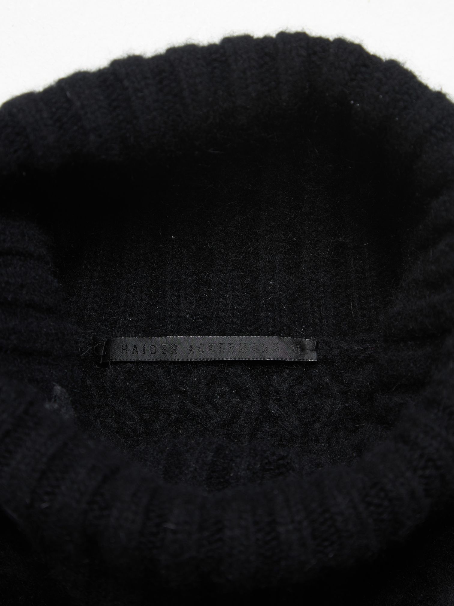 Haider Ackermann Black Blue Stripes Detailed Wool Turtleneck Sweater Size US M / EU 48-50 / 2 - 6 Thumbnail