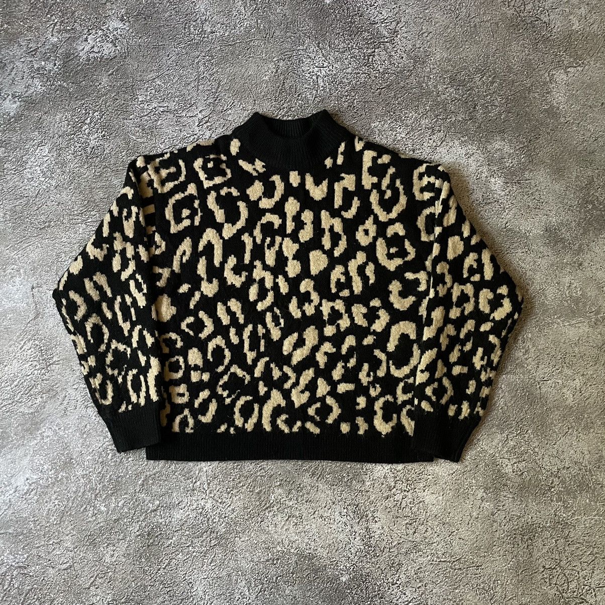 Vintage Vintage Y2K Leopard Print Sweater Knit Oversized Grunge M Size US M / EU 48-50 / 2 - 2 Thumbnail