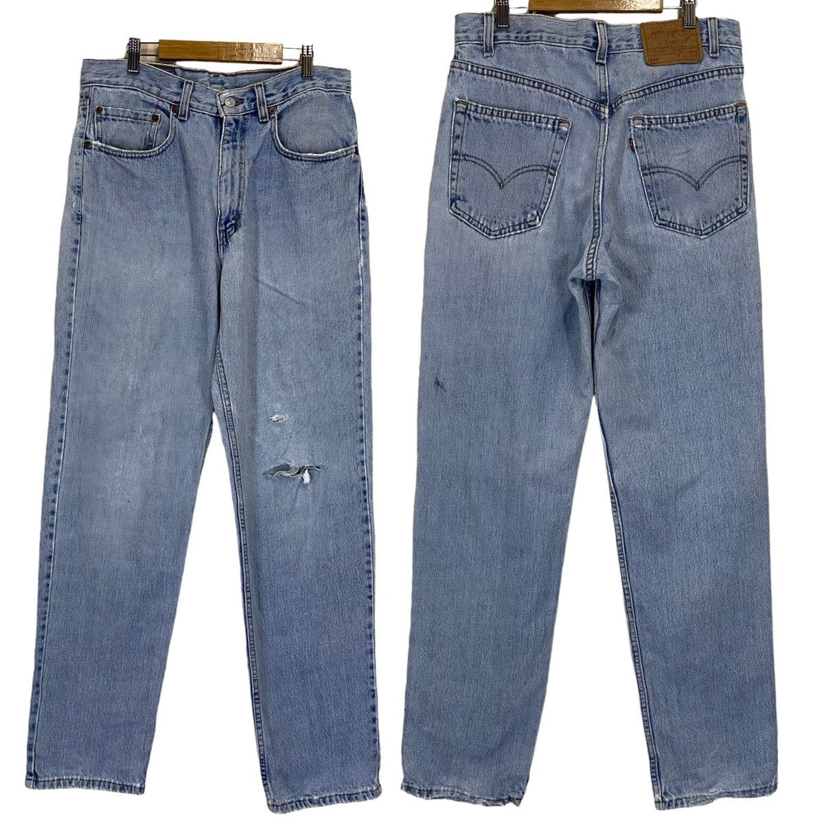 Levi's Vintage 90s Levi's 550 Relaxed Fit Made In Usa Distressed Size US 31 - 1 Thumbnail