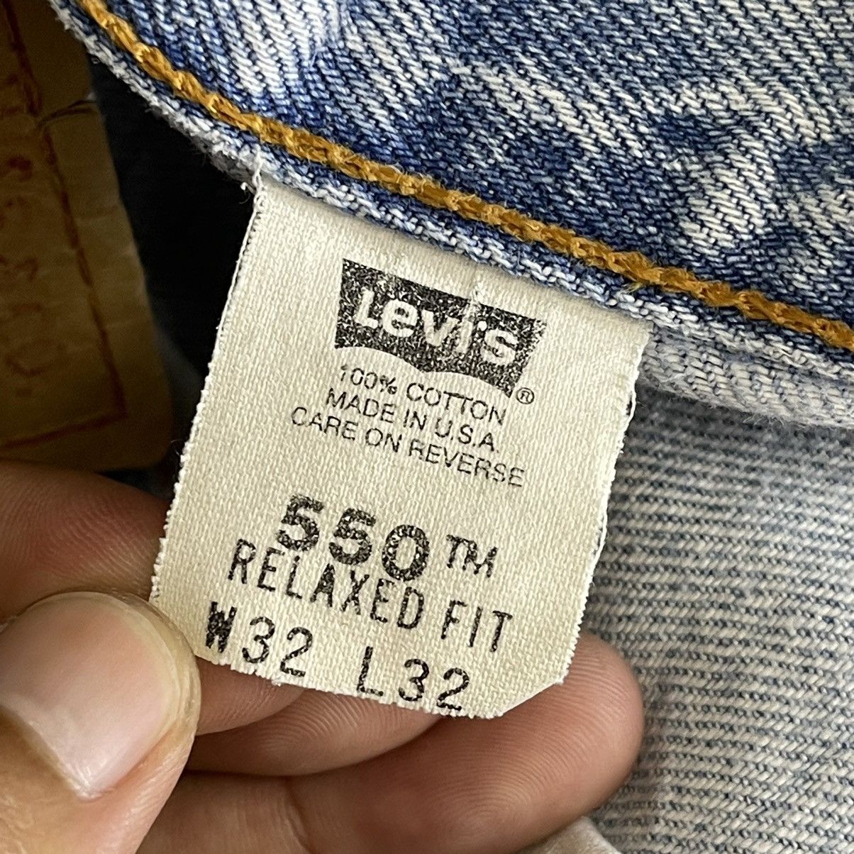 Levi's Vintage 90s Levi's 550 Relaxed Fit Made In Usa Distressed Size US 31 - 15 Thumbnail