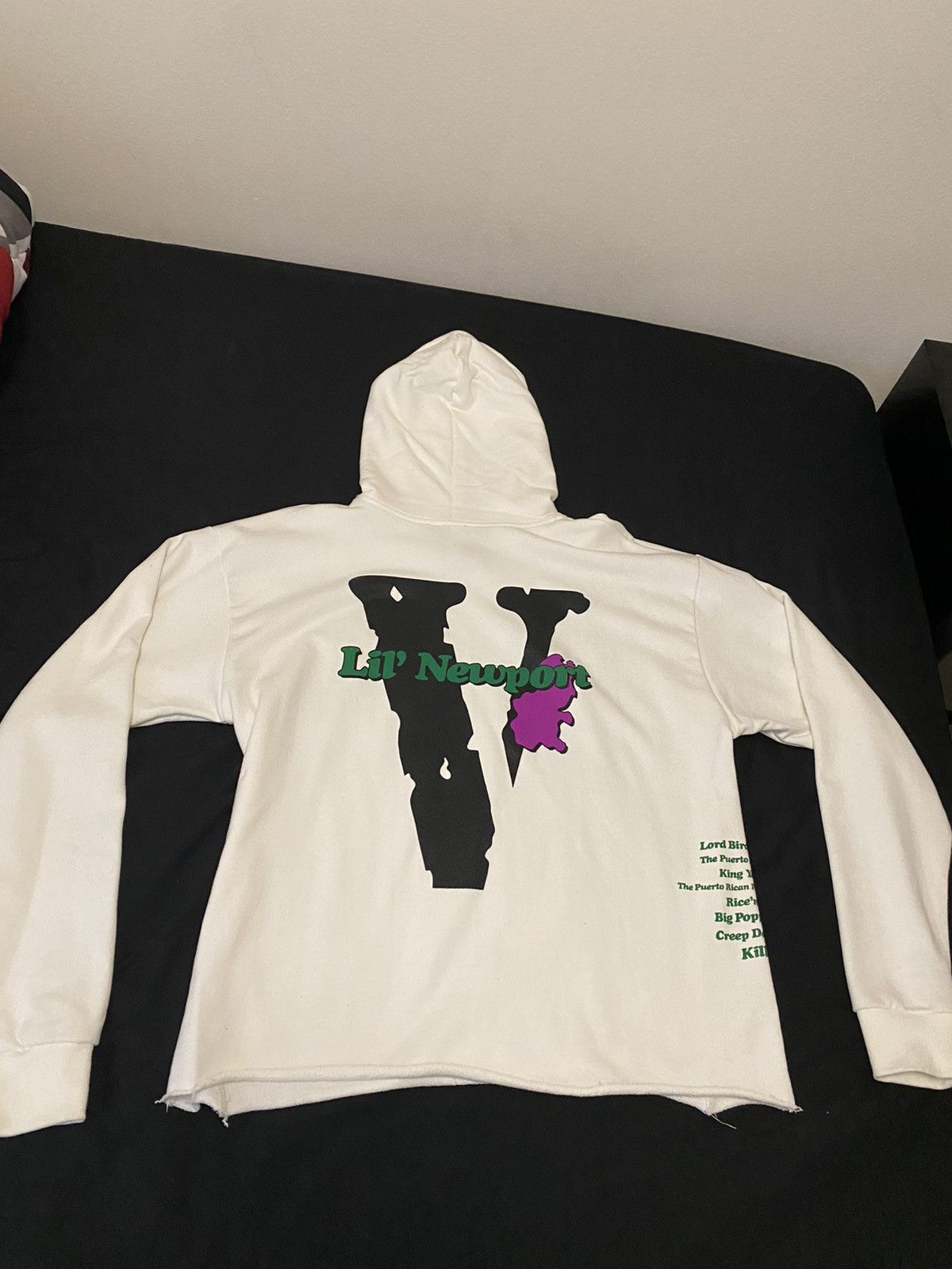 Vintage Vlone Yams Day Lil Newport White Hoodie Grailed