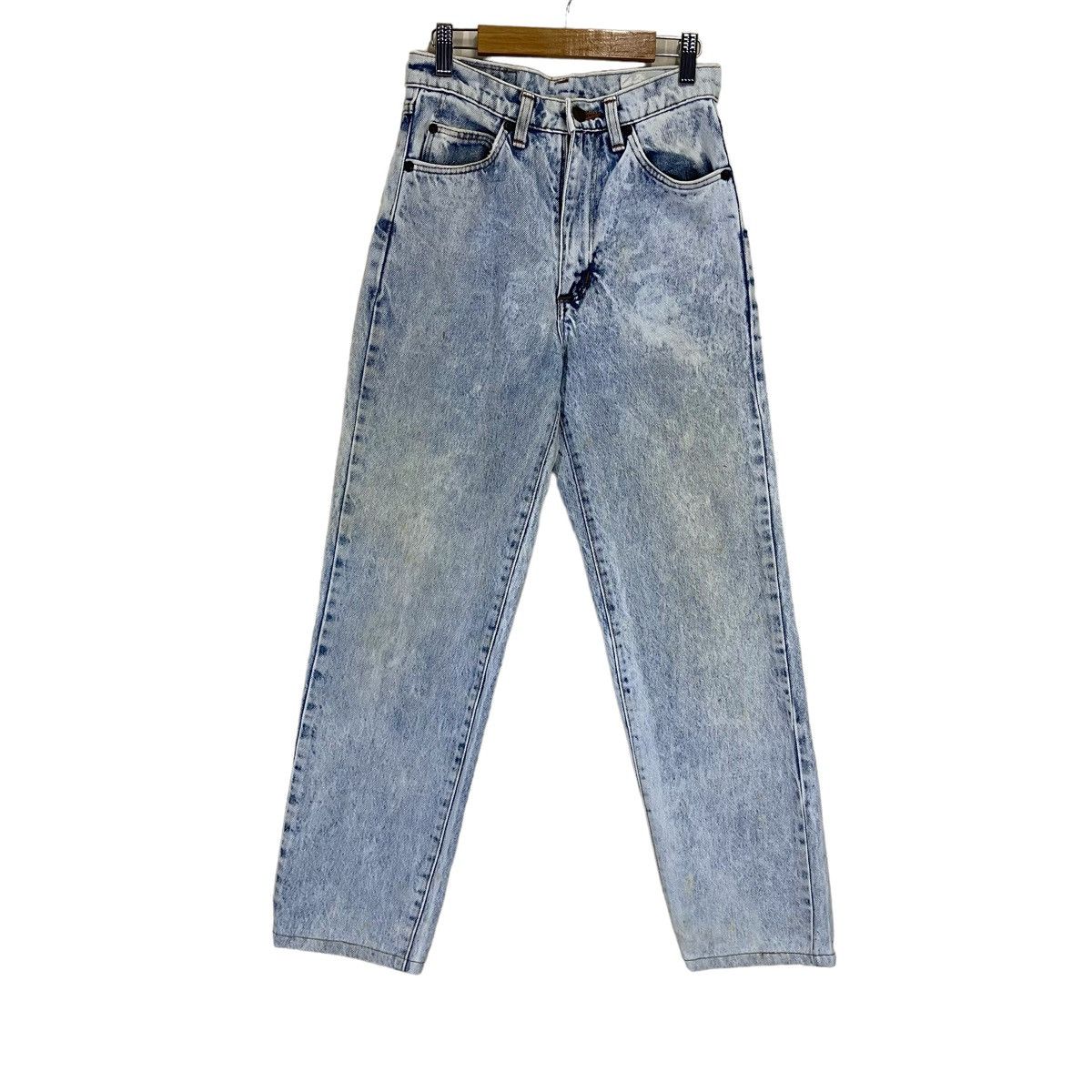 Vintage 25x27 Vtg 90s Wrangler Acid Wash Faded Dirty Denim Jeans Size US 26 / EU 42 - 2 Thumbnail