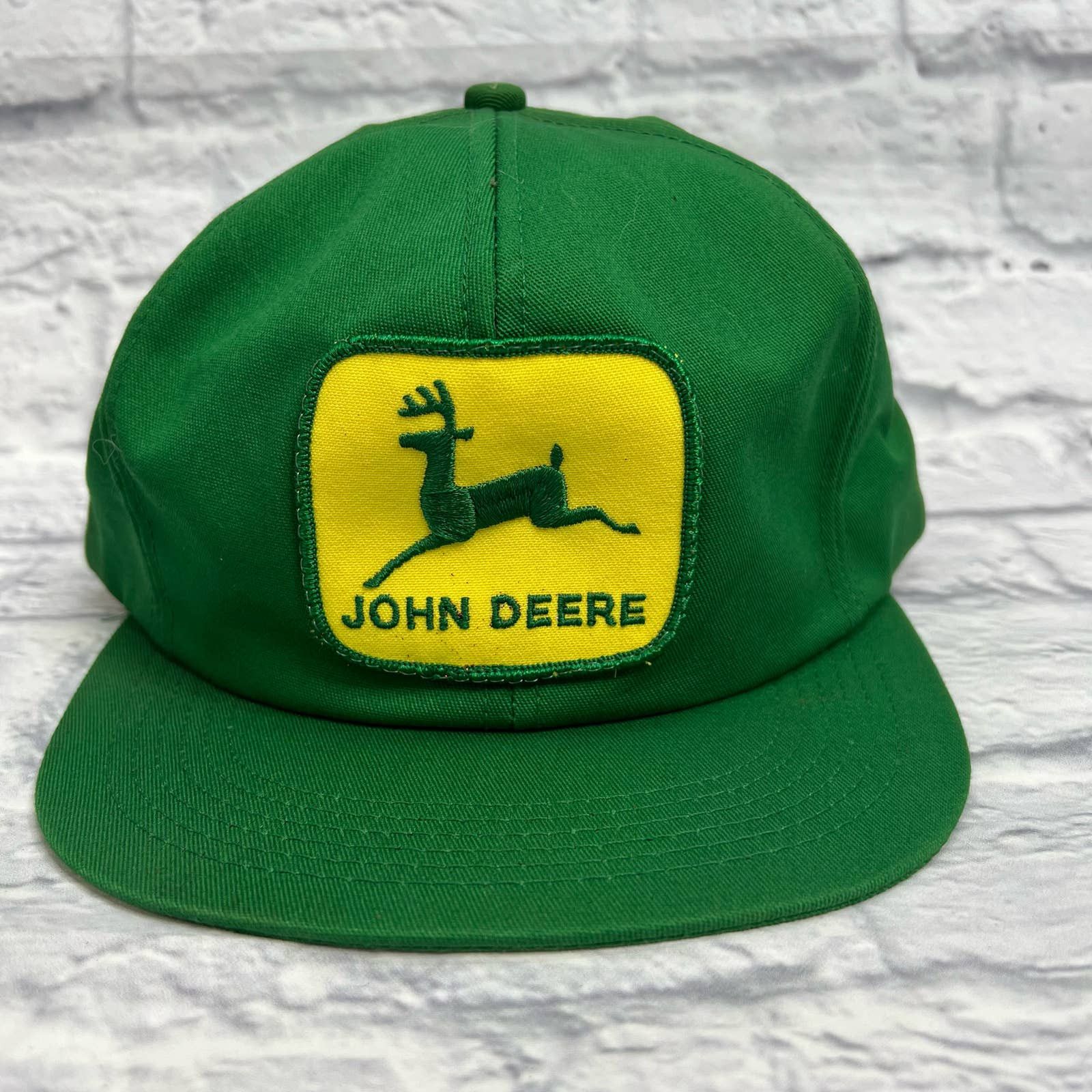 John Deere VINTAGE John Deere Patch Hat K Products Green Yellow Logo ...